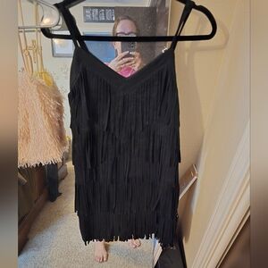 Black Fringe Dress